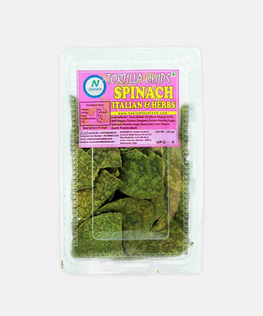 Tortillla Chips Spinach & Herbs 120 Gm