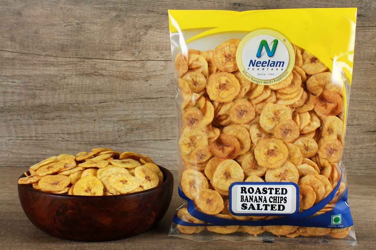 Roasted Banana Chips Salted 200 Gm