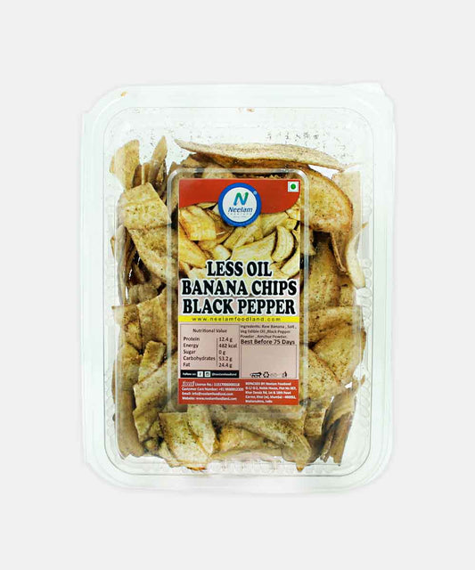 Less Oil Banana Chips Black Pepper 200 Gm