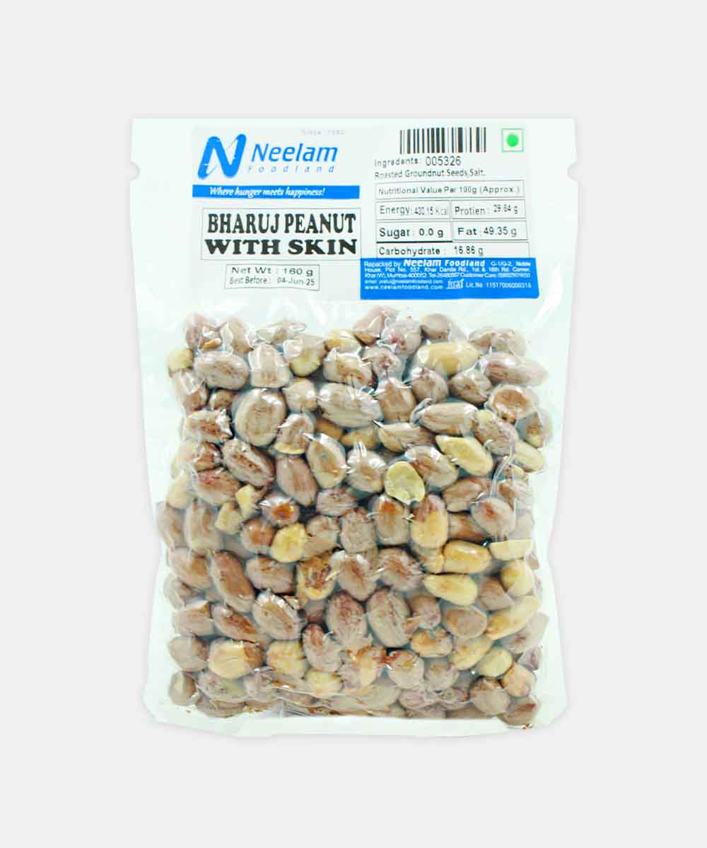 Bharuj Salted With Skin Peanuts 160 Gm