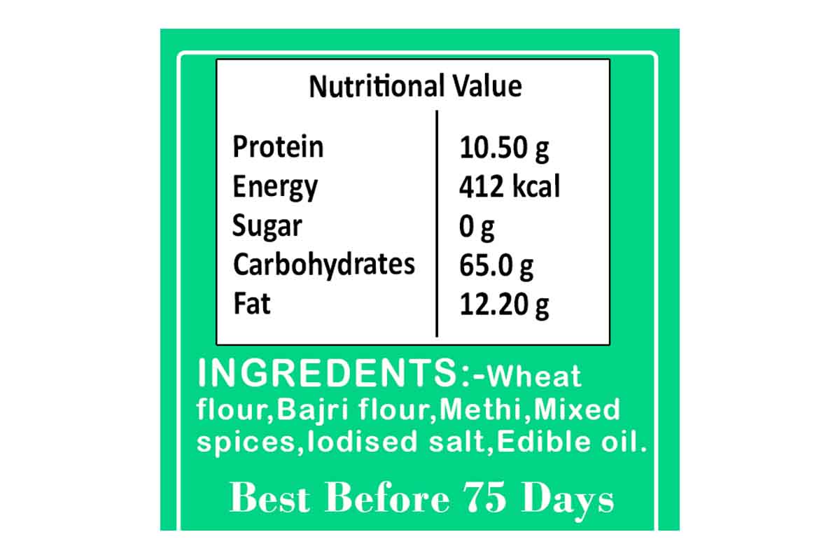 Whole Wheat Bajra Methi Khakhra Mobile 200 Gm