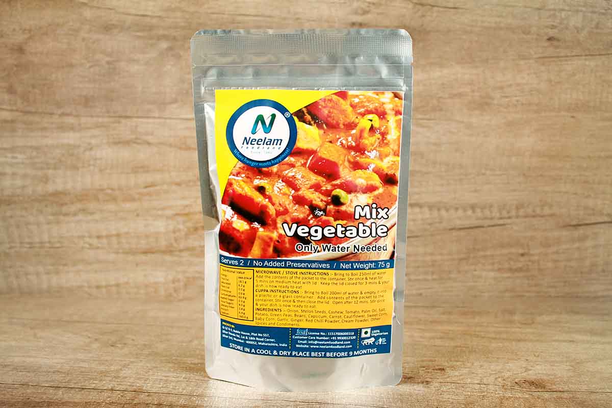 Neelam Freeze Dried Mix Vegetable 75 Gm