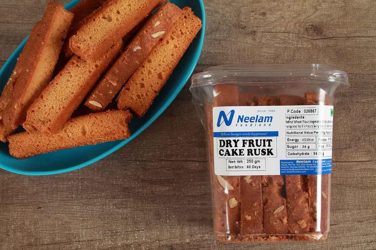 Dry Fruit Cake Rusk 250 Gm
