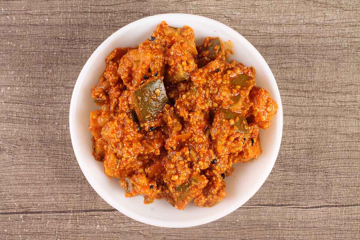 Oil Free Mango Pickle Made With Rock Salt 250 Gm