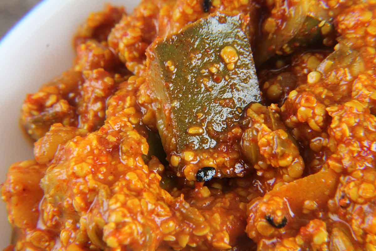Oil Free Mango Pickle Made With Rock Salt 250 Gm