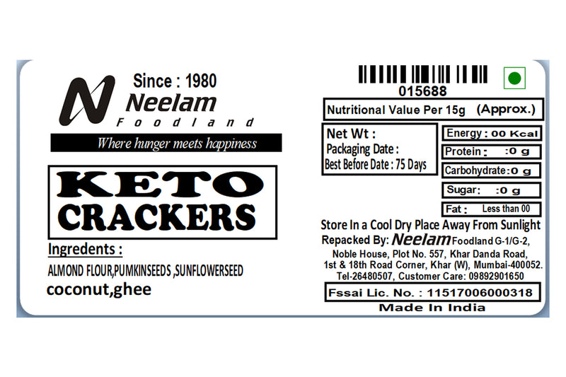 KETO CRACKERS 125 GM