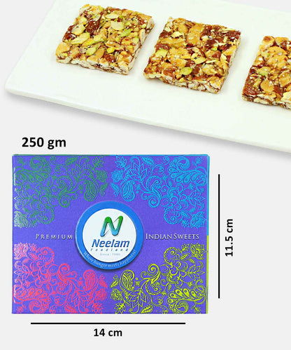Stevia Kaju Badam Pista Chikki Sweets 250 Gm