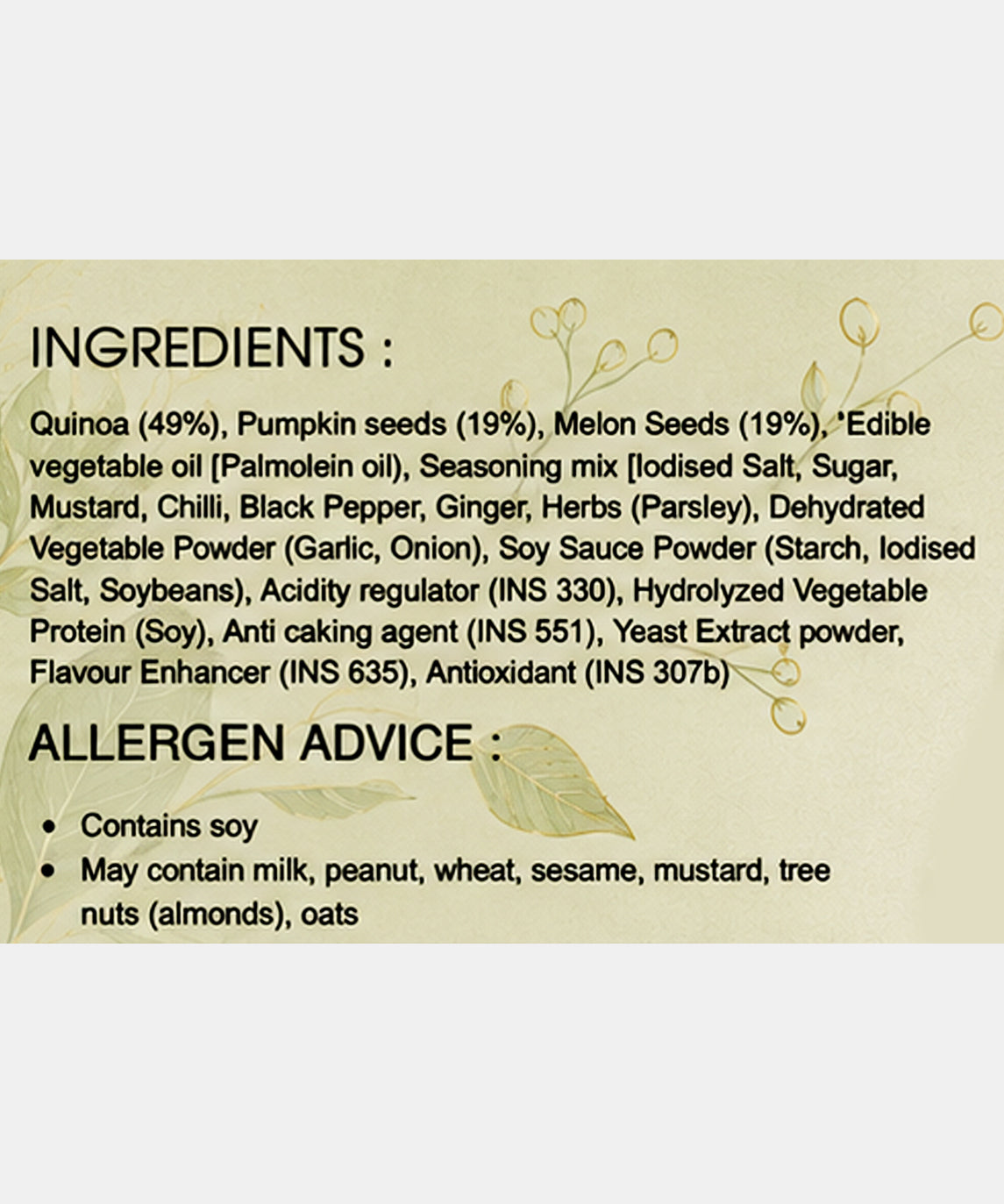 Quinoa & Seeds Wasabi 150 Gm