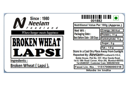 WHEAT BROKEN DALIYA/THIK LAPSI 500 GM