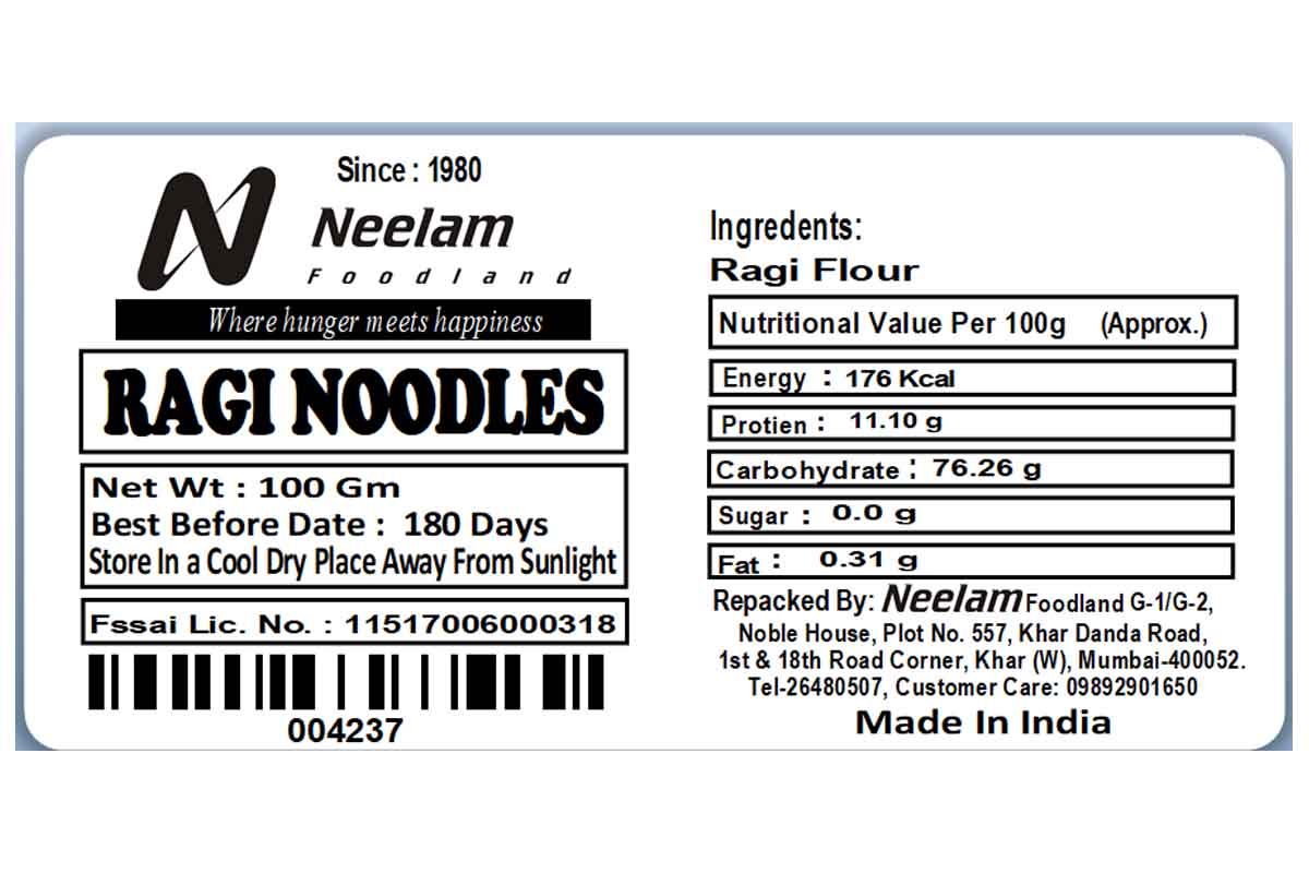 RAGI NOODLES 100 GM