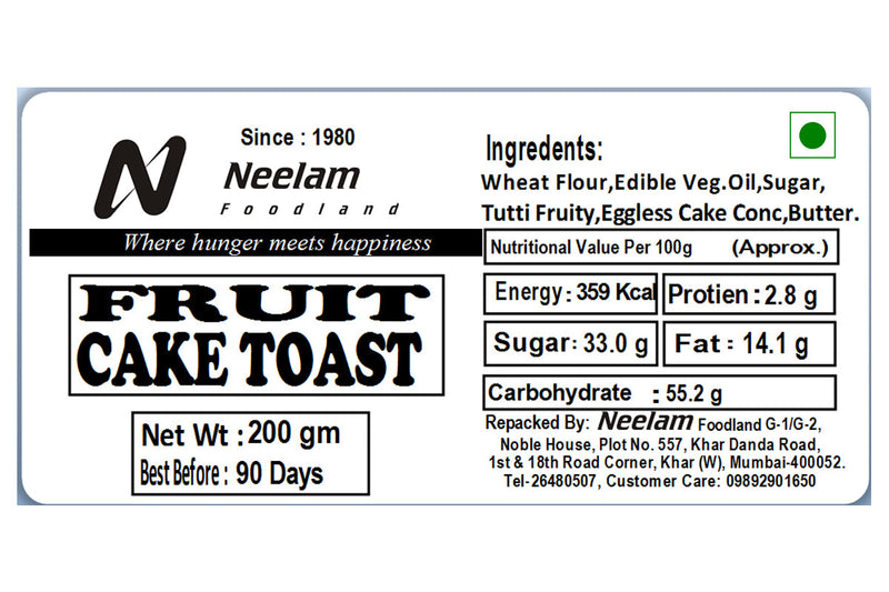 FRUIT CAKE TOAST 200 GM