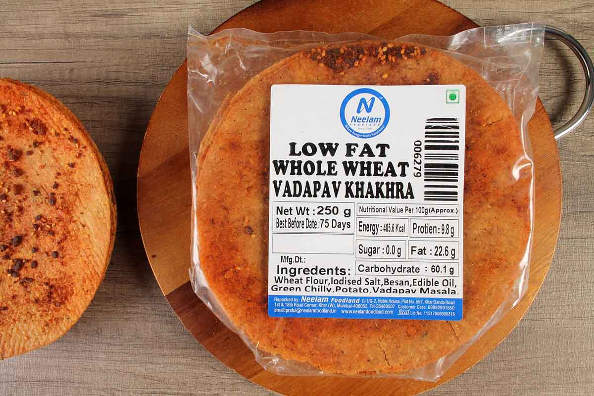 LOW FAT WHOLE WHEAT VADAPAV  KHAKHRA