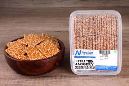 EXTRA THIN JAGGERY CRUSH PEANUT CHIKKI