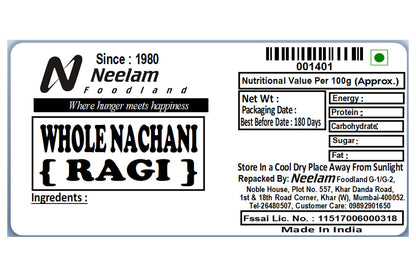 WHOLE NACHANI/RAGI/FINGER MILLETS 500 GM